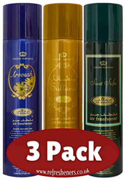 Al Rehab 'Aroosah, Sultana, Saat Safa' Scent Room Spray/Air Fresheners