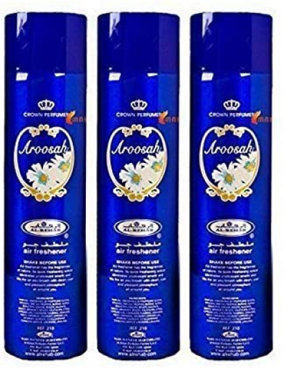 AL REHAB AROOSAH Air Refresher 300ML Pack of 6 Room Spray for Home/Car/Office of Saudi Arabia