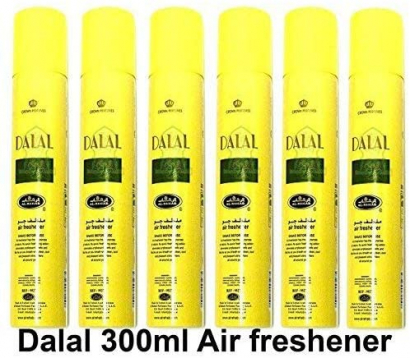 Prime Air freshener Room Spray Scent Perfume for Home/Car/Office 300 ML Pack of 6 Pcs from UAE and Saudia Arabia (300ml, Dalal)